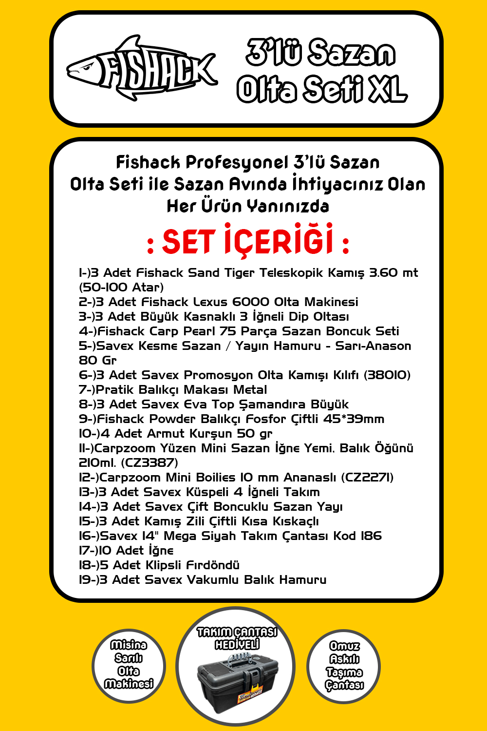 Tam%20Takım%20Sazan%20Olta%20Seti%20-%203’lü%20Set%20-%20XL%20-%203.60MT/50-100GR