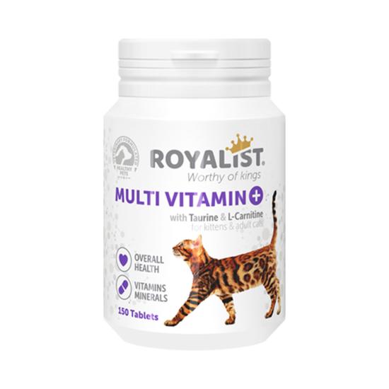 Royalist Multivitamin Kediler için Mineral Katkılı Tablet (150 Tablet)