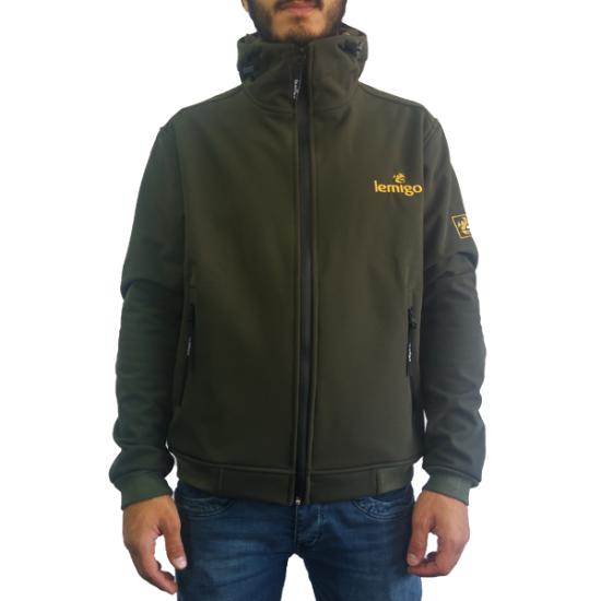 Softshell Kapşonlu Ceket Haki XXL