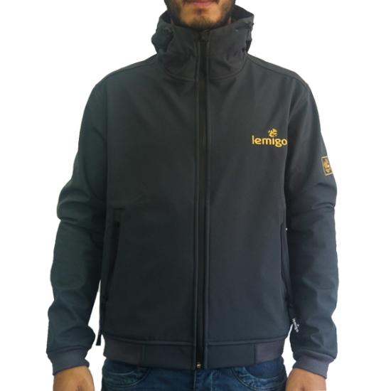 Softshell Kapşonlu Ceket Gri XXL
