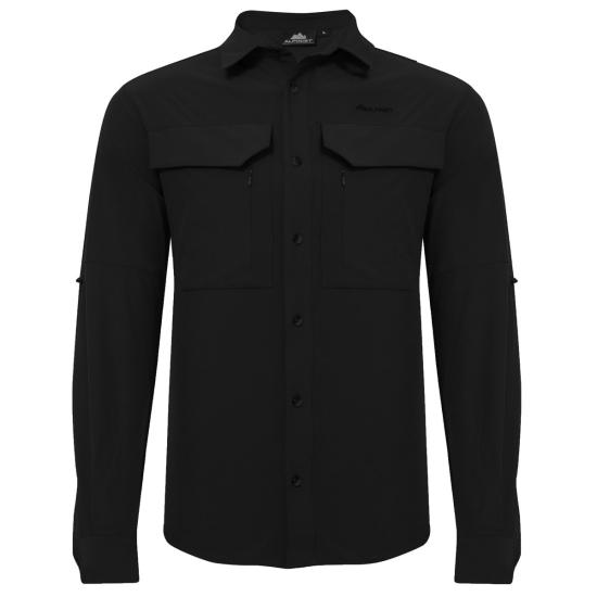 600702 Alpinist Natriks Uzun Kollu Erkek Gömlek Siyah 3XL