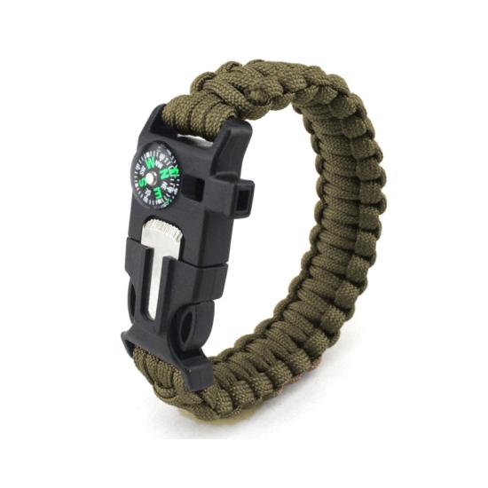 9595 Pusulalı & Magnezyum Çubuklu Paracord Bileklik Kum