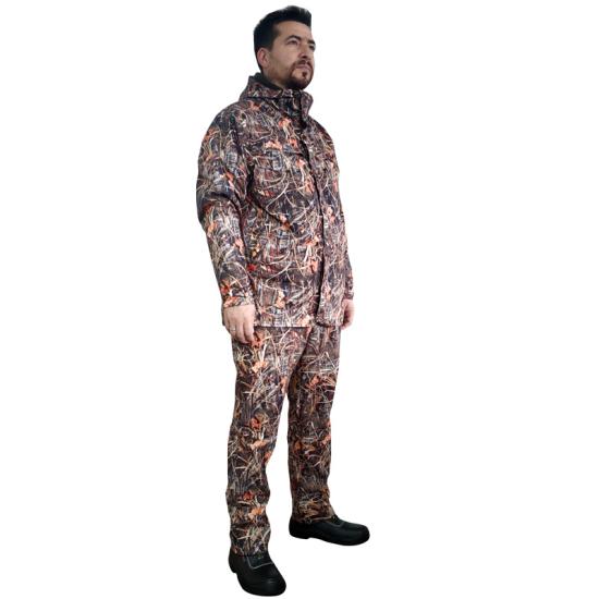 27703 Sazlık Desen İçi Polarlı Yağmurluk Takım  L