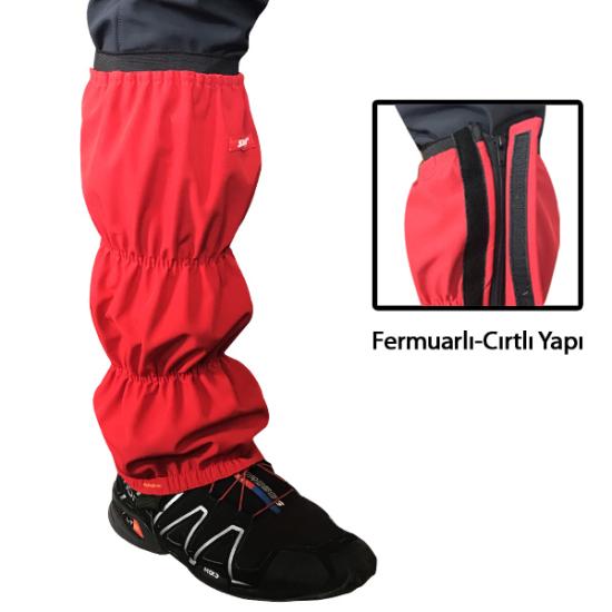 Solano Telli İçi Polarlı Kırmızı Softshell Tozluk