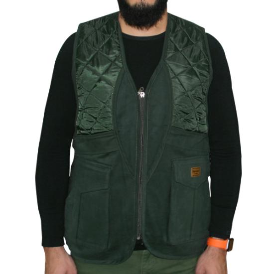 Kapitoneli Haki Avcı Yeleği 42 Beden XL